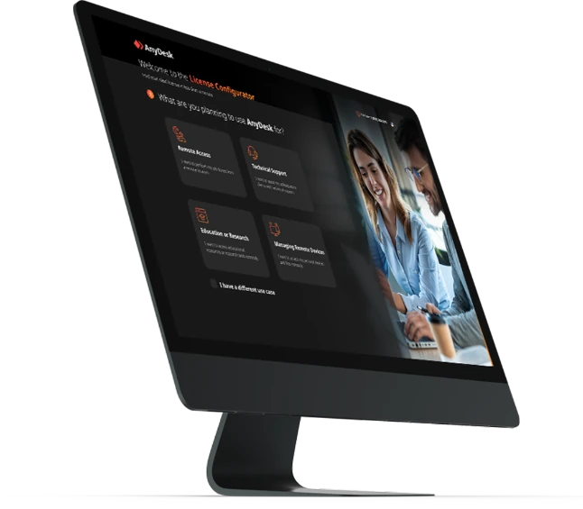 AnyDesk app download sections